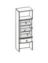ШК-331 БД-К шкаф (верх.часть), Гостиная Оливия, Фабрика Лером