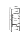 ШК-332 БД-К шкаф (верх.часть), Гостиная Оливия, Фабрика Лером